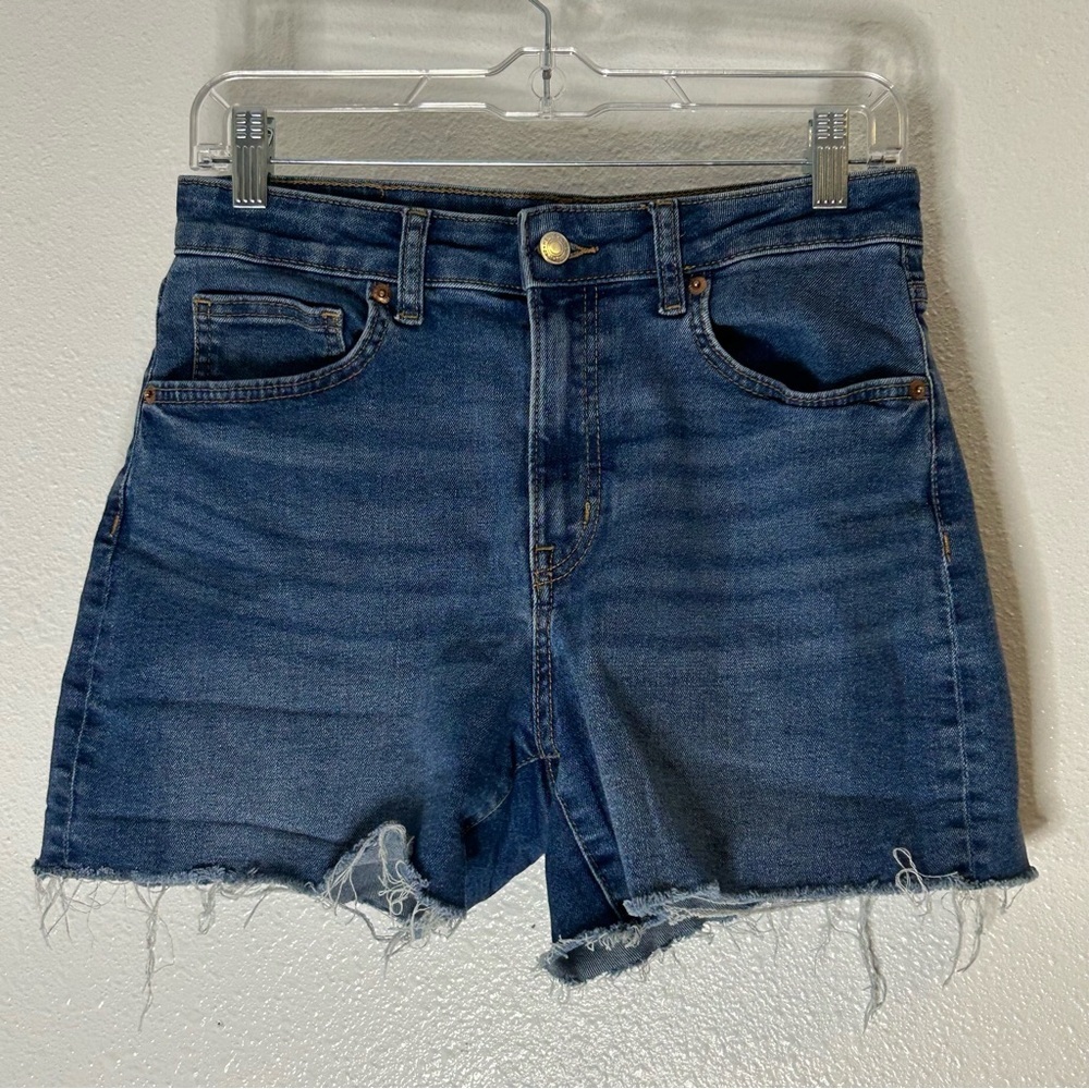 H&M Blue Denim Shorts Size 8 - Picture 1 of 6
